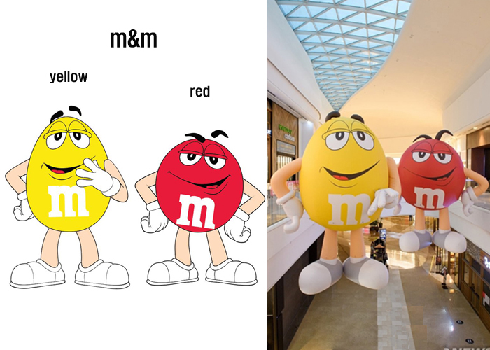 제 1회 벌룬 페스티벌 케릭터 모음전 ( M&M 초코릿 YELLOW & RED )
